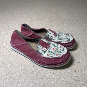 Ariat Strawberry Suede Women's Size 6.5B Slip On Casual Cowgirl Shoes Flats